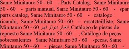 Thumbnail Same Minitauro 50 - 60 Parts Catalog