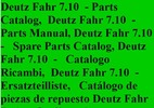 Thumbnail Deutz Fahr DX 7.10 - Parts Catalog