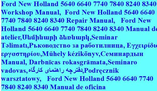 Product picture Ford New Holland 5640 6640 7740 7840 8240 8340 Workshop Manu
