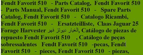 Product picture Fendt Favorit 510   - Parts Catalog