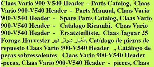 Product picture Claas Vario V900-V540 Header  - Parts Catalog