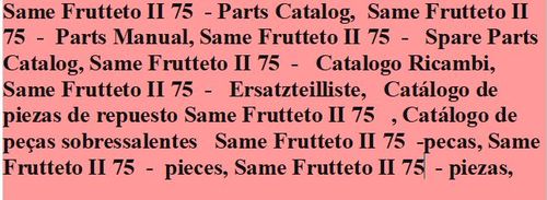 Product picture Same Frutteto II 75 - Parts Catalog