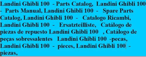 Product picture Landini Ghibli 100  - Parts Catalog