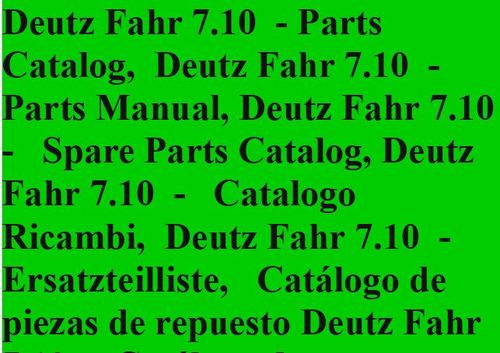 Product picture Deutz Fahr DX 7.10 - Parts Catalog