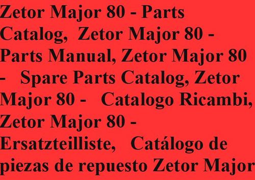 Product picture Zetor Major 80 - Parts Catalog